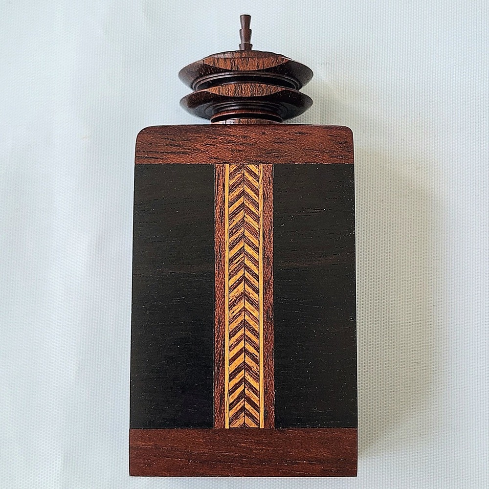 California Design Stephen Paulsen Cocobolo Rosewood Signed Folk Art Stash Box OG